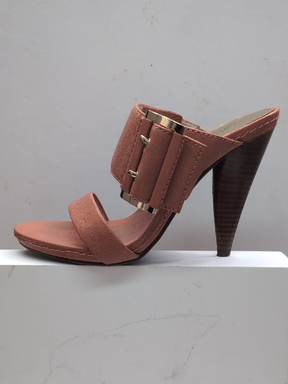 Michael Kors Women's Dusty Rose Suede High Heel Slide Size 9